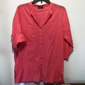 Woman’s blouse, XXL, FYLO, pink, cotton